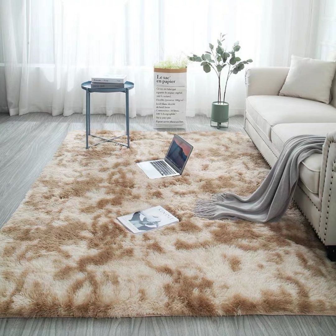 Tie Dye Area Rug for Bedroom Living Room Fluffy Shaggy Gradient Faux Fur Carpet for Kids Adults Fuzzy Plush Home Decor Floor Mat
