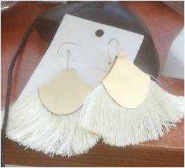 Woven Earrings Fashion Personality Colorful Fringe Exaggerated Earrings for Women 
