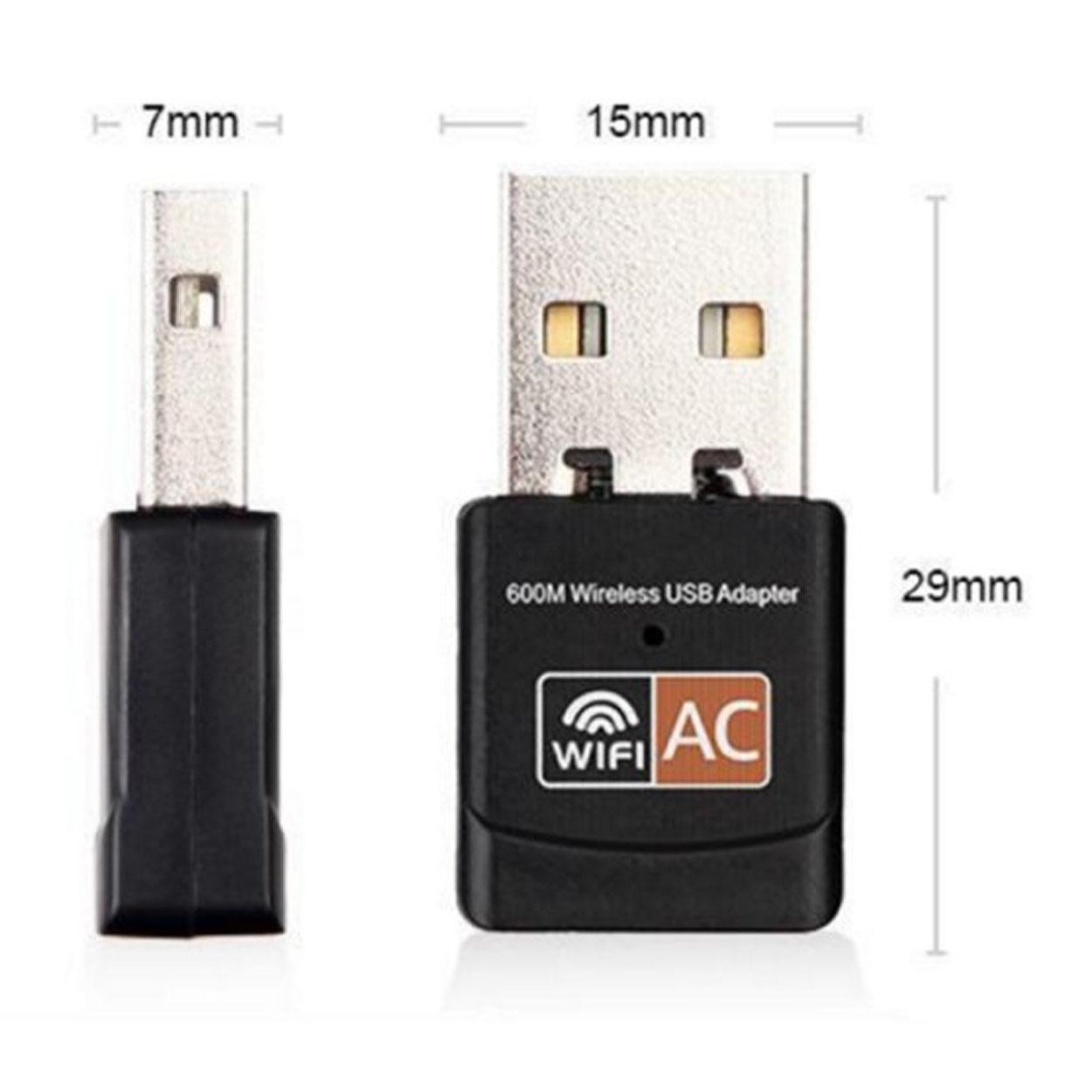 Wireless USB WiFi Adapter 600Mbps Wi Fi Dongle PC Network Card Dual Band Wifi 5 Ghz Adapter Lan USB Ethernet Receiver
