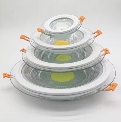 Popular Item Indoor 18W/24W/25W Two Colors Optional Recessed Mounted COB Led Glass Downlight