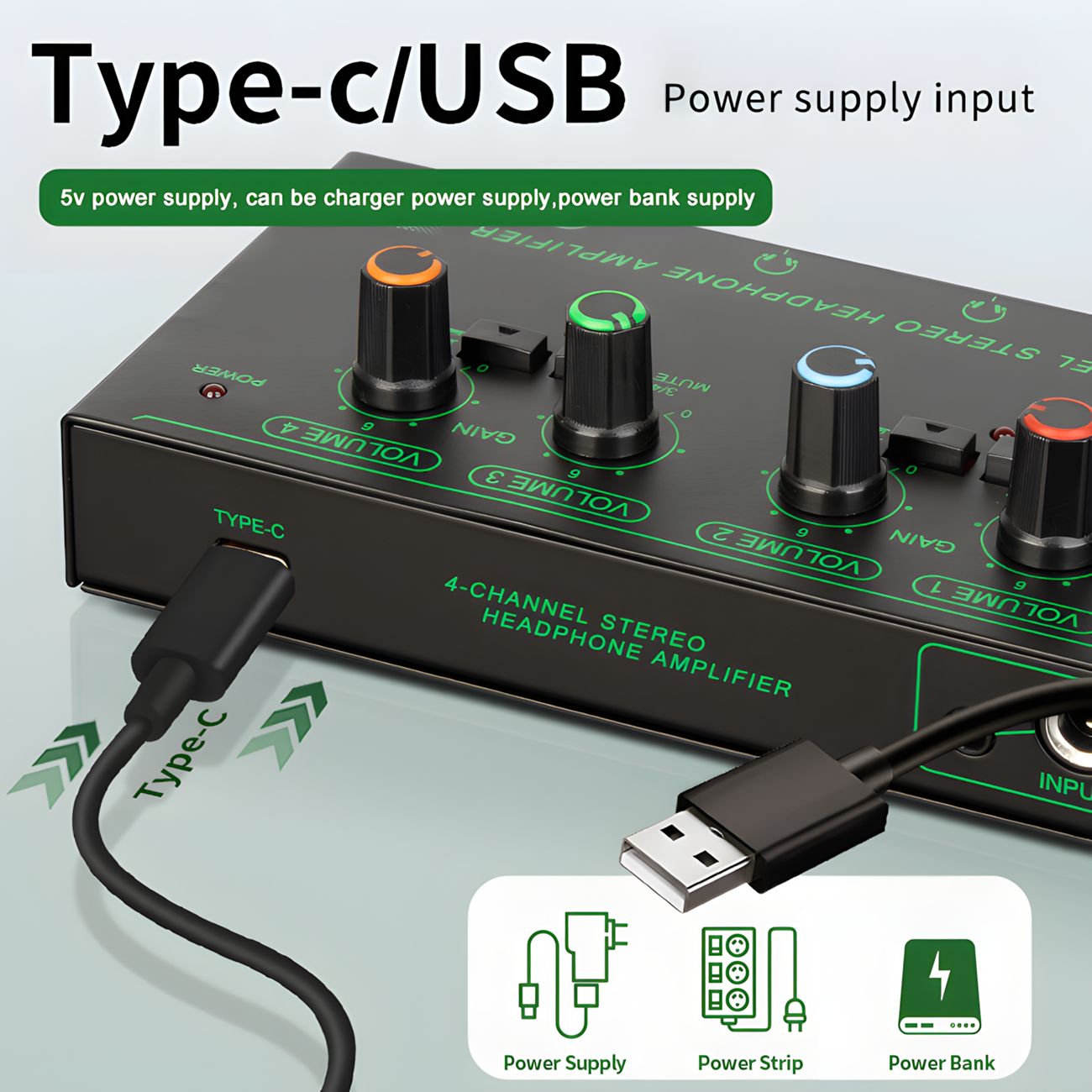 Headphone Amplifier 4-channel 6-channel monitor headphone amplifier mini audio professional