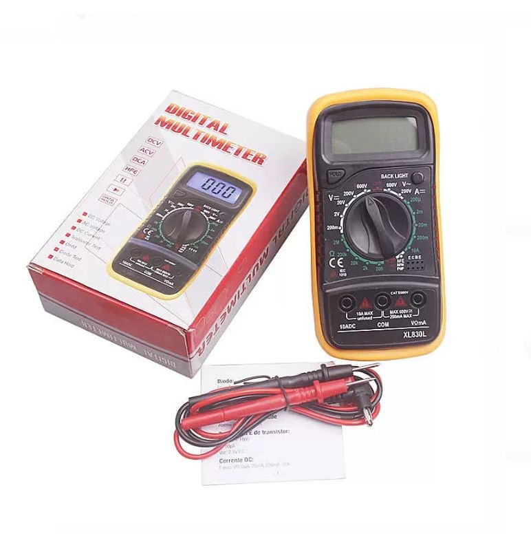 XL830L Digital Multimeter Tester On/Off Detection Digital Display Universal Meter Electrical Resistance Voltage Measurement