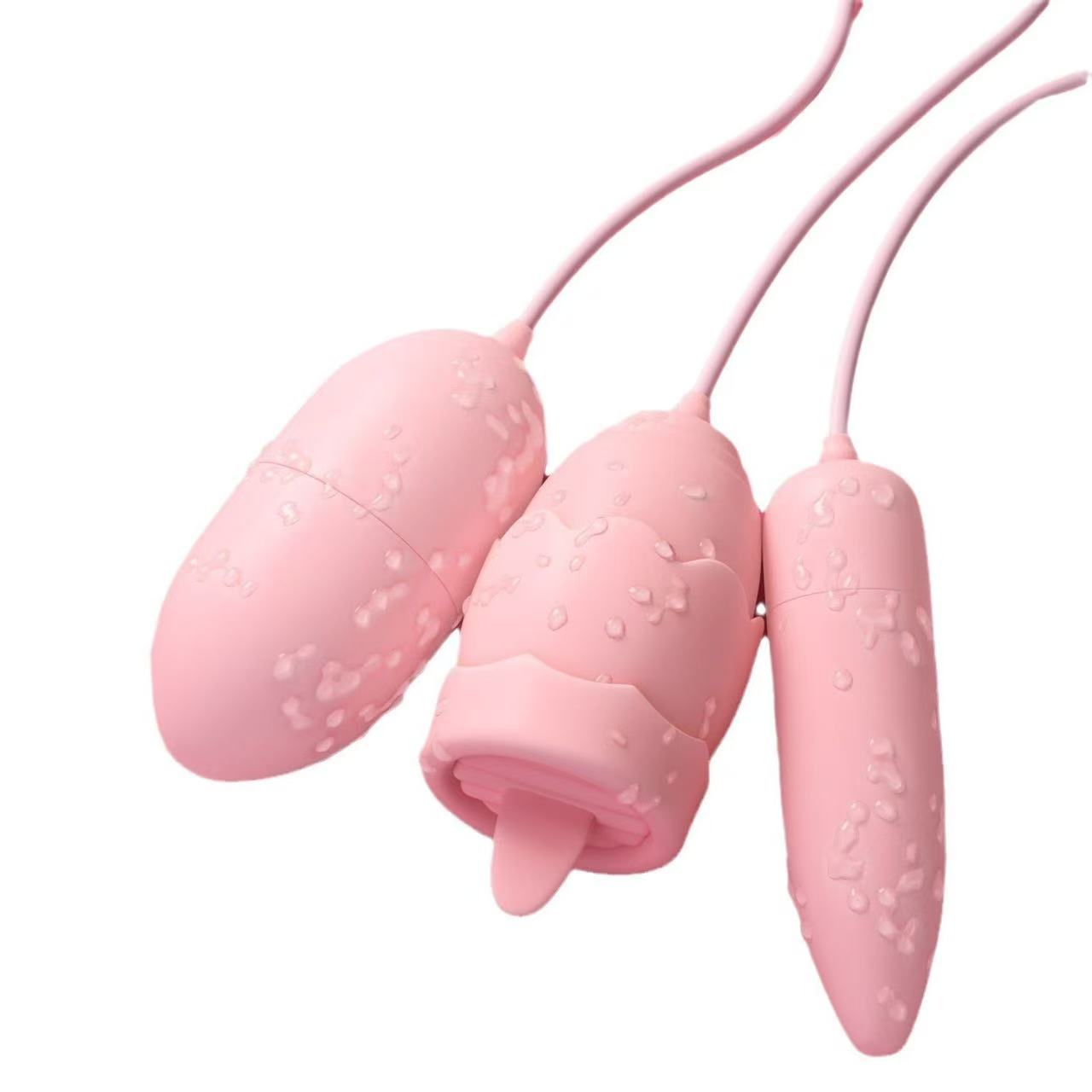 AUNONT Vibrator jumping egg double jumping egg female products massage waterproof silicone stick vibrator rechargeable vibration masturbation sex equipment