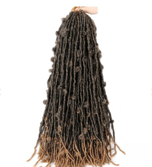 Obaasima Strands Butterfly Locs Crochet Hair Soft Locs Crochet Braids Hair Pre Looped Locs Dreadlocs Hair Ombre Brown Hair Extensions For Women (T30#)
