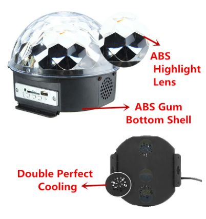 USB Support MP3 LED Stage Light Magic Ball Lighting Lamp for Disco Ktv Pub Home Party Decoration