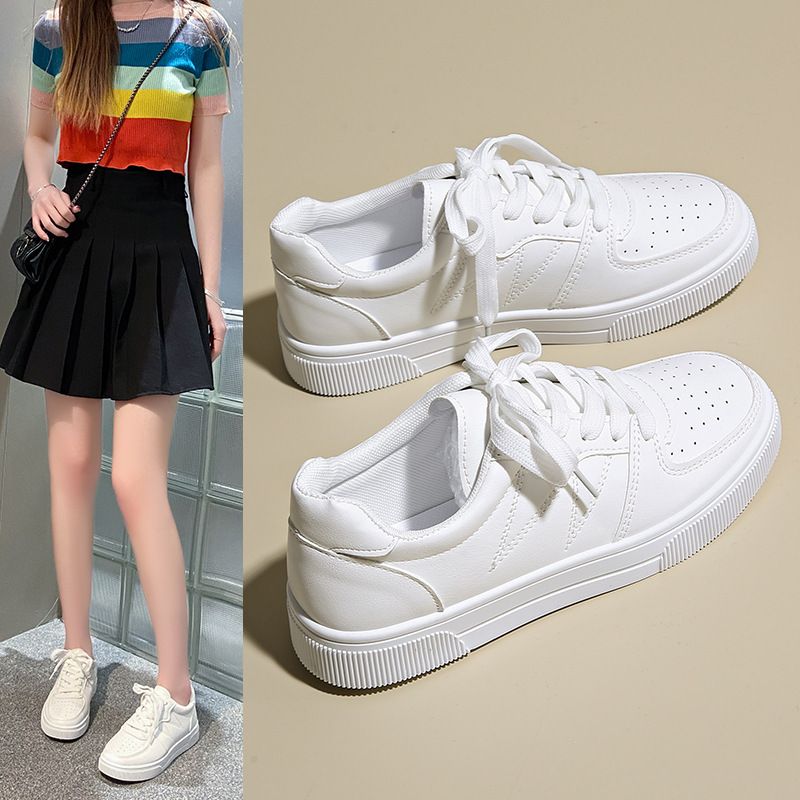 Little white shoes women 2025 spring new ins street fashion shoes shallow mouth breathable Korean version of student leisure sports shoes