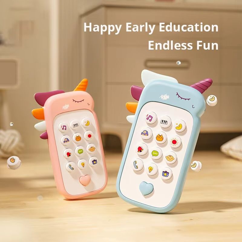 Baby Phone Toys Cute Telephone Teether Musical Voice Toy Early Educational Learning Machine Electronic Children Cellphone Gifts