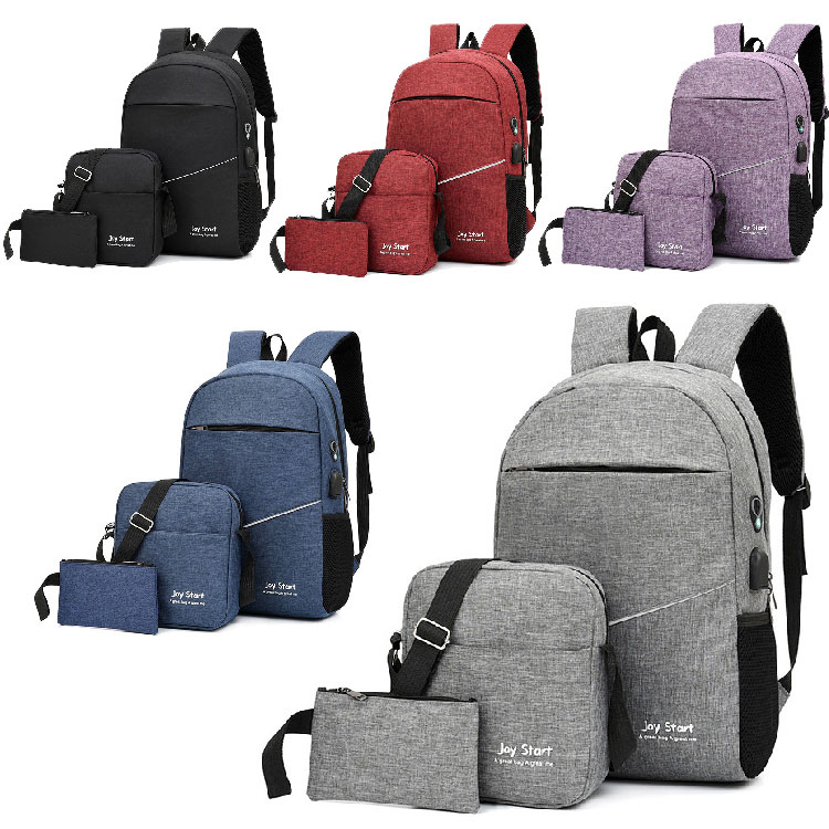 3-in-1 Multi-Functional USB Laptop Computer Backpack Business Backpack Men's Bag Women's Bag 