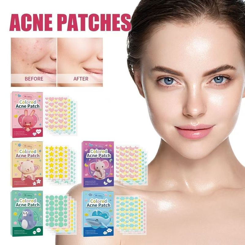 Wiieey Acne Patch Series: Whitening Acne Marks, Spot Cleaning, Closed Mouth Love Shaped Cute Acne Patch