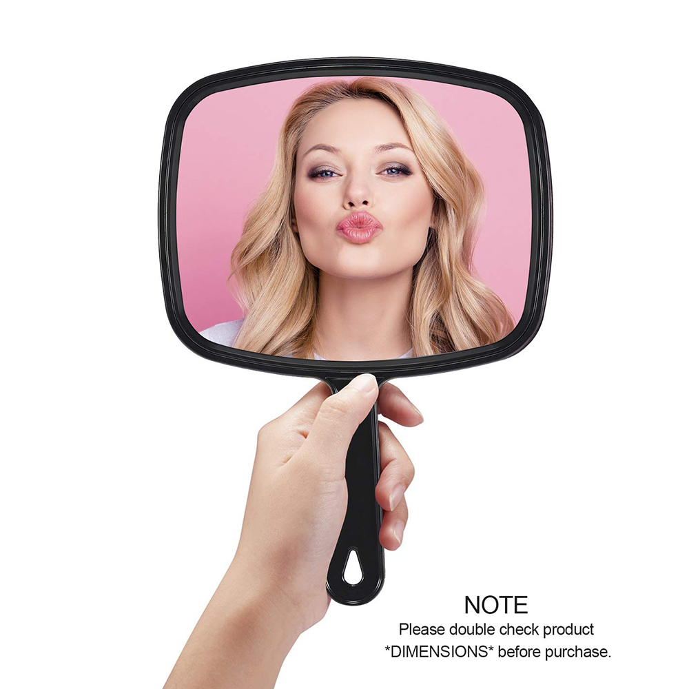 jm-002 Hand Mirror Salon Barber Hairdressing Handheld Mirror with Handle Square
