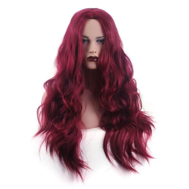 Wig European and American wigs for women long wavy curly hair wigs for women hair wigs high temperature silk chemical fiber headpiece