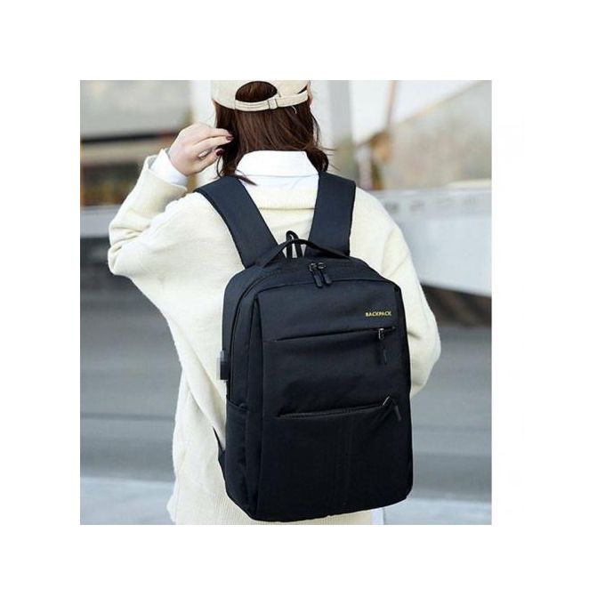 3 In 1 Multi Functional Backpack With USB Slot - Black