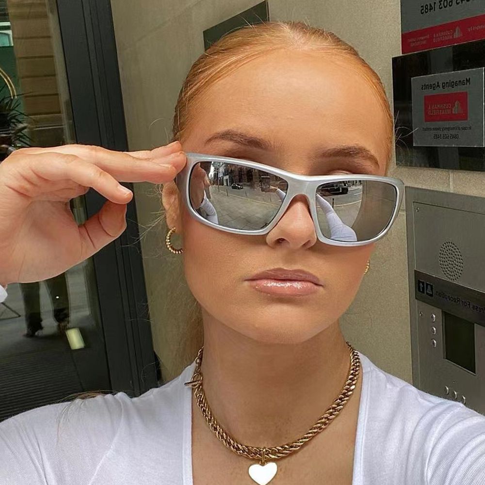 13068 Women's New Simple Square Frame Sunglasses UV Protection Sunglasses