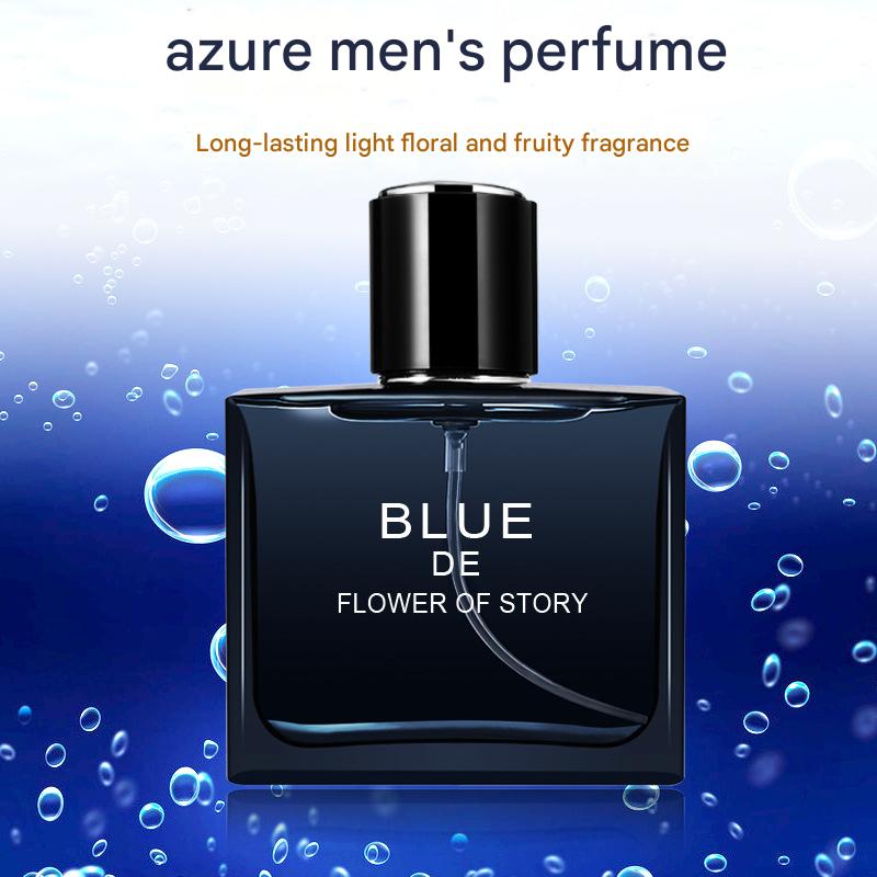 Flower Story Azure Men's Perfume - Long-Lasting Light Fragrance Ocean Note Cologne
