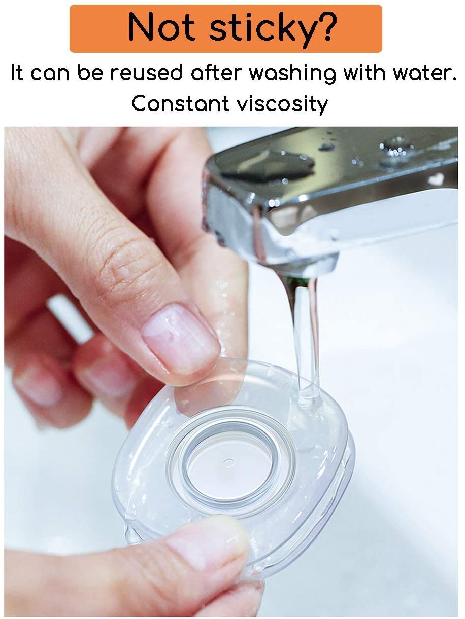 Nano Magic Sticky Gel Pads, Universal Car Phone Holder, Strong Viscosity, Durable Washable Reuse, Suitable for car Dashboard, Phone, Stick Anywhere &amp; Easy Remove