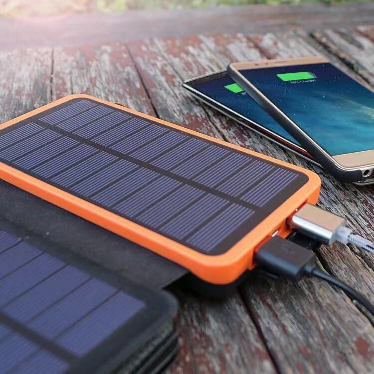Foldable solar charger large capacity waterproof outdoor lighting mobile power bank 10000 mAh