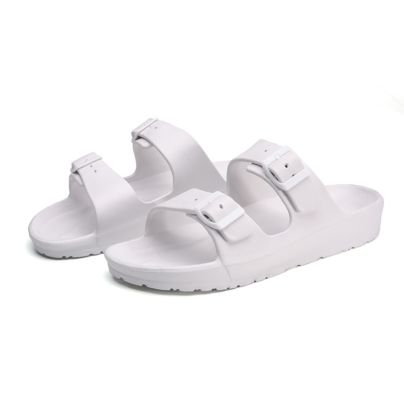 507 Men's and Women's Comfortable Slippers Double Buckle Adjustable EVA Flat Sandals