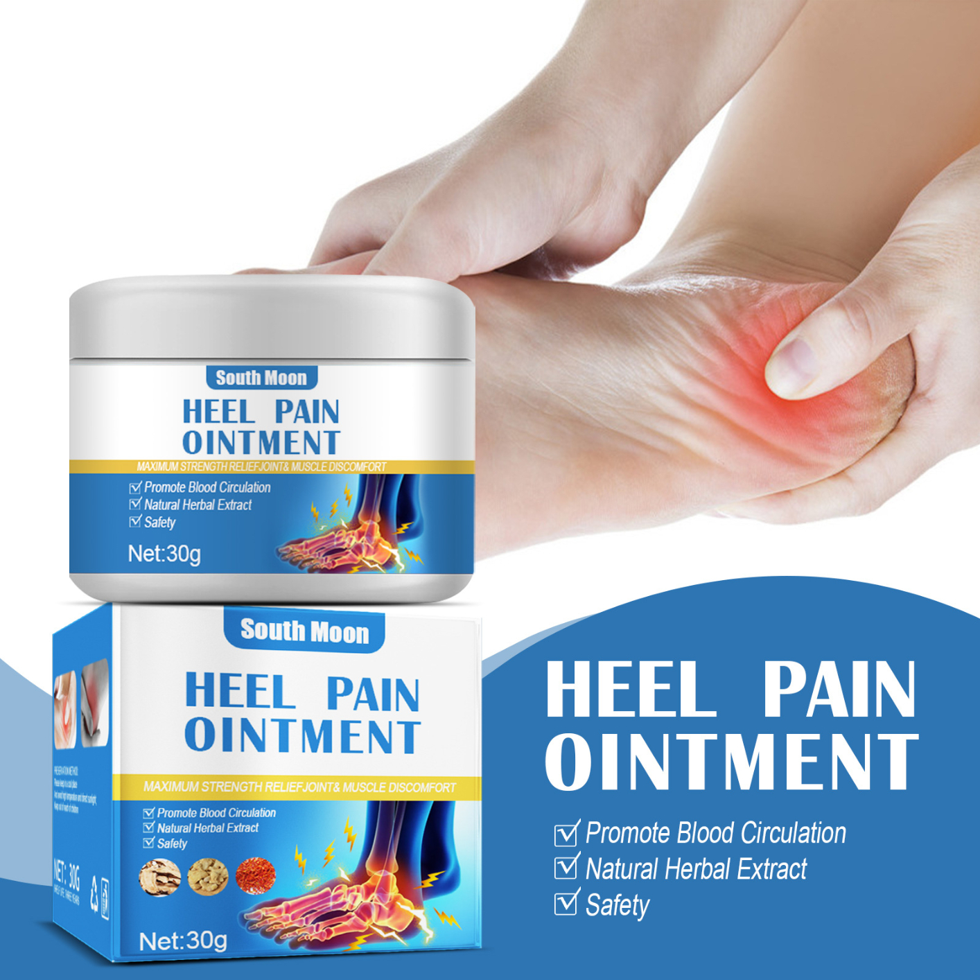 Pain & Inflammation Fast Relief Cream for Plantar Fasciitis, Heel Spurs, Shin Splints, Achille's Injuries and Morton's Neuroma