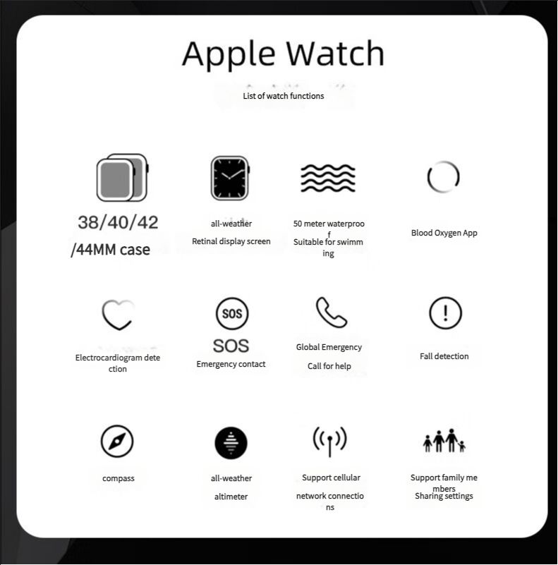 Apple Watch5 series4 Apple Watch Second-hand Smart Watch 4rd Generation S4 40mm/44mm [GPS Version] 90% New