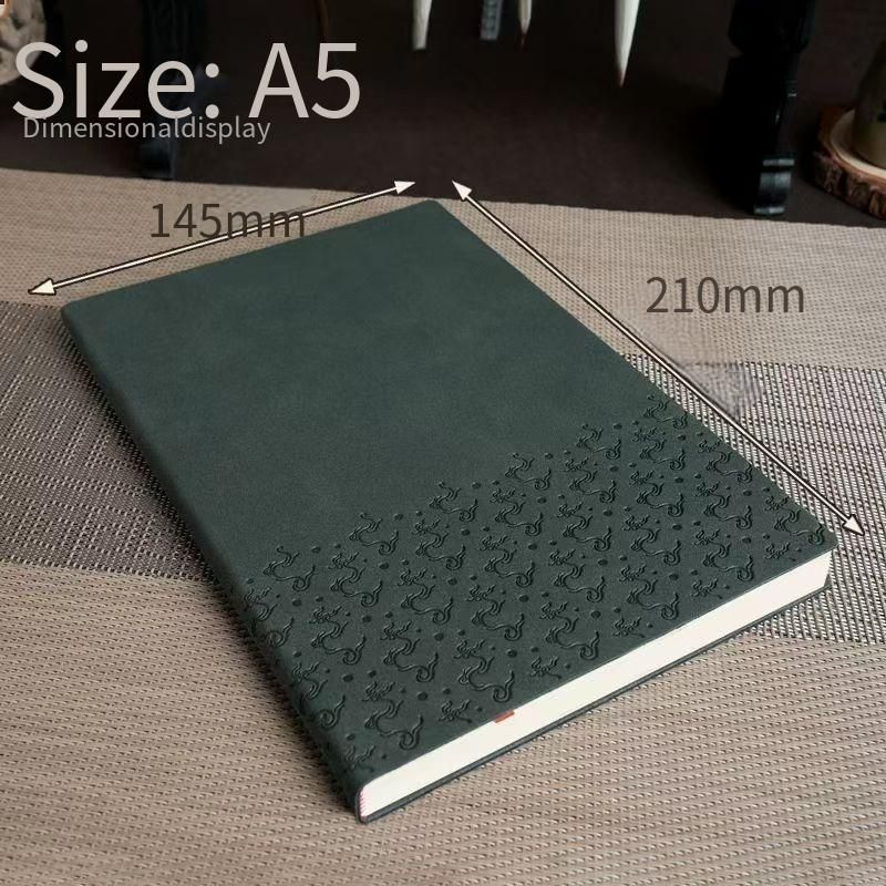 Four-book set, velvet lambskin cover notebook, A5 thickened simple meeting notebook, business office work student diary