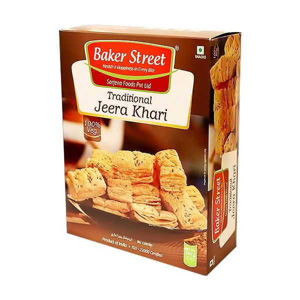 BAKER STREET KHARI BISCUITS JEERA(SQUARE) 200G