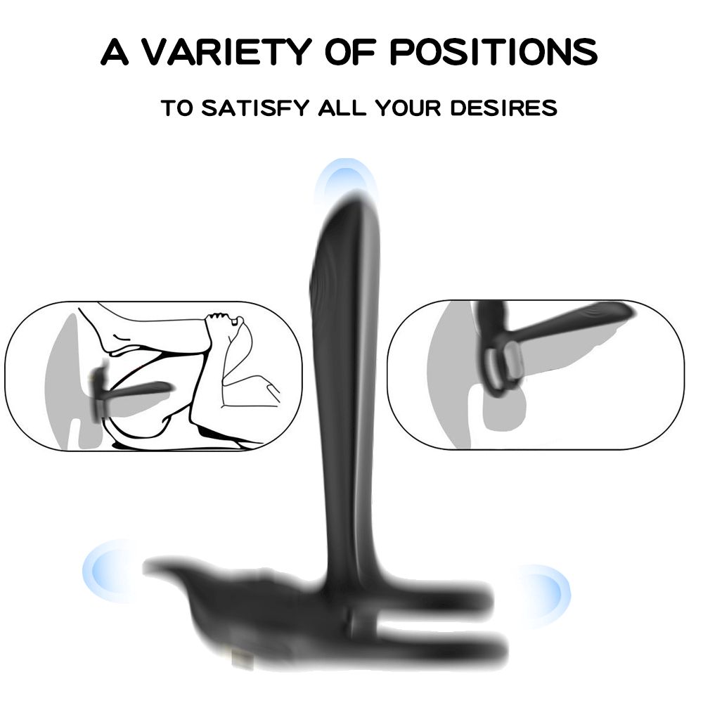 YY943 Vibrating Cock Ring, 3 in 1 Silicone Penis Ring with 10 Vibration Modes G-Spot & Clitoral Stimulator, Couple Vibrator Rechargeable Waterproof Adult Sex Toys with Remote Control for Men or Couples Play