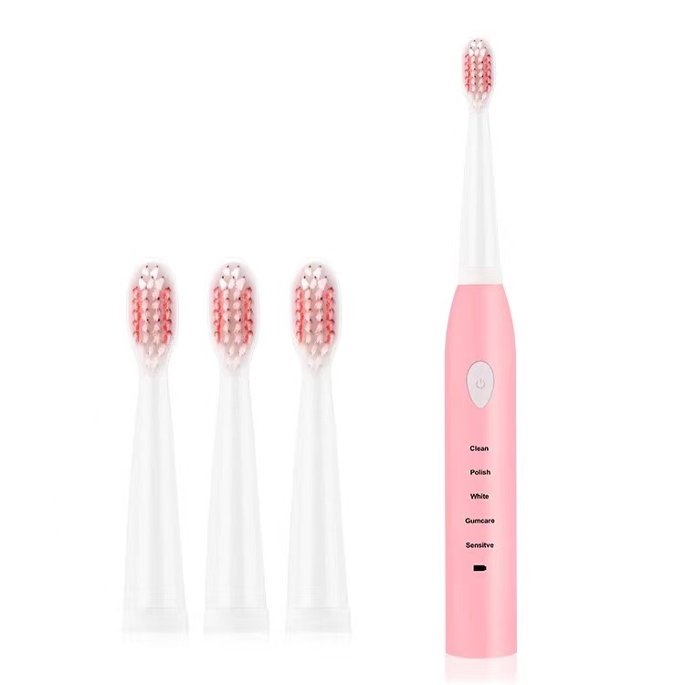Powerful Ultrasonic Sonic Electric Toothbrush USB Charge Rechargeable Tooth Brushes Washable Electronic Whitening Teeth BrushPink