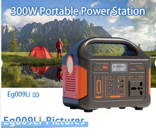 300W/500W New Energy Outdoor Power Supply Mobile Solar System AU Plug Emergency Power Outage Portable Solar Power Station with Inverter for Emergency Household (NO SOLAR PANEL)