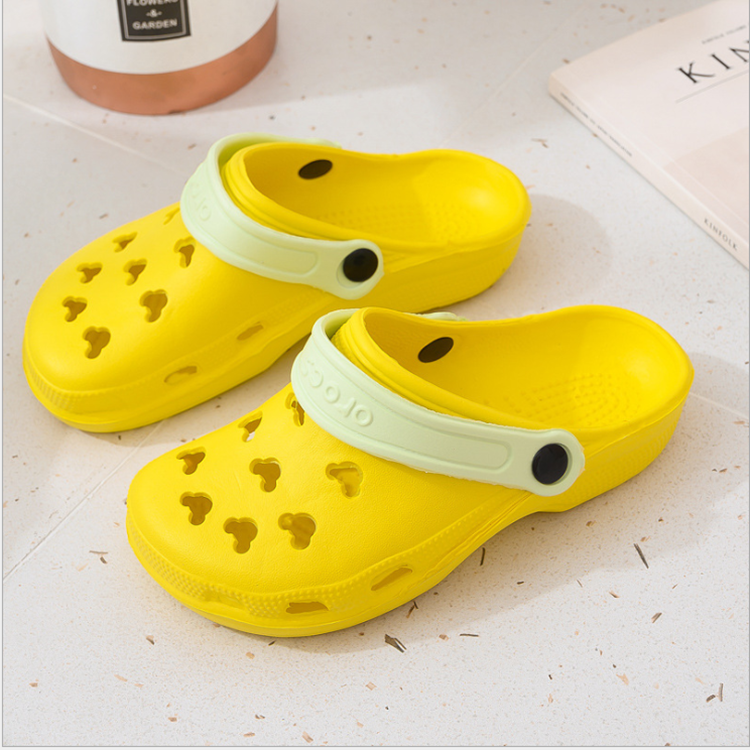 Summer Dongdong shoes garden shoes hollow cute Dongdong shoes women's beach shoes non slip breathable sandals