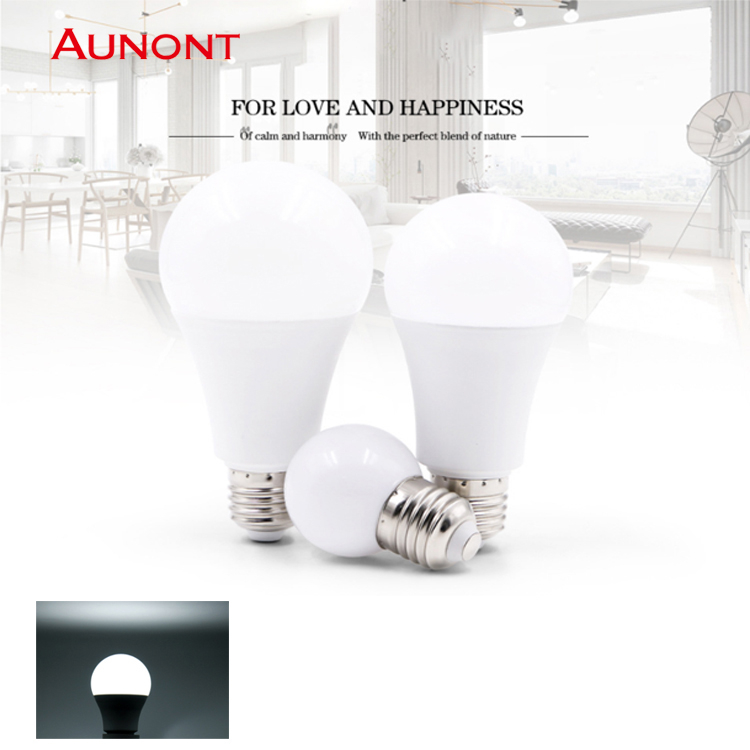 AUNONT A60 LED bulb, E27 buckle holder 5W equivalent 40W bulb, 3000K warm white room light, 400LM, suitable for ceiling fans, electrical appliances, living room, bathroom, dressing table, short style