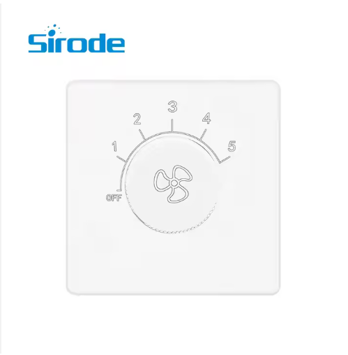Fan Wall Switches and Sockets UK Standard Modern Grey Grid Texture Fan Speed Control 250V Electric Wall Switches for Home