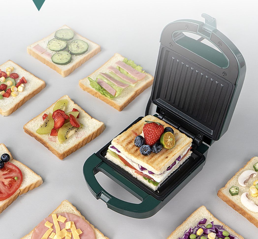 Kitchen Small Appliance Toaster Sandwich Maker Sandwich Machine Breakfast Machine Household Light Food Machine Multi Functional Artifact for Toast Pressure Baking Bread Machine
