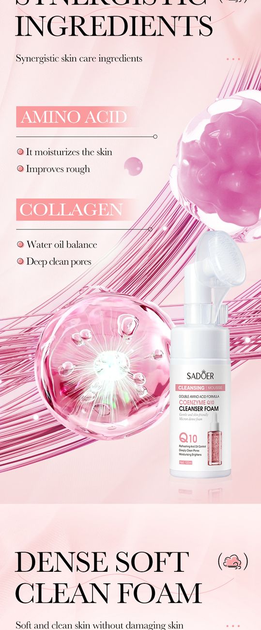 SADOER Coenzyme Q10 Amino Acid Cleansing Mousse Cleansing Foam Cleanser