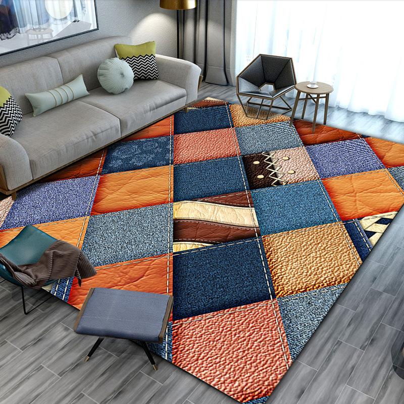 Crystal velvet carpet,60cm*90cm,50*80cm,40*60cm living room coffee table mat floor mat CRRSHOP bedroom bedside carpet, dirt resistant, easy to clean
