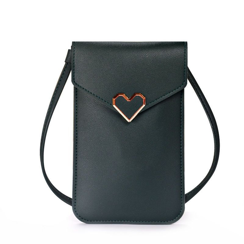 Women's black blue gray small bags CRRshop free shipping female new fashion trend Mobile Phone Bag Women's Fashion Mini Versatile Student Crossbody Bag Women's Bag Cover Lightweight Dual Purpose Mobile Phone Case ladies leather latch vertical square shape bag