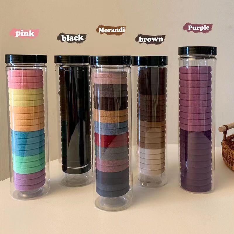 Canned Seamless Hair Bands for Women, High Elasticity Durable Hair Ties, Soft Damage-Free Hair Rings, Comfortable No Trace Ponytail Holders for Daily Hair Styling