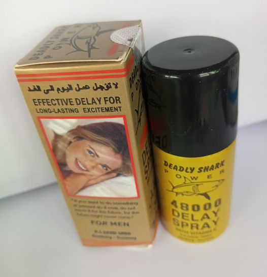 Deadly Shark Power 14000/48000 Delay Spray with Vitamin E 40ML Effective Delay For Long-Lasting Excitement