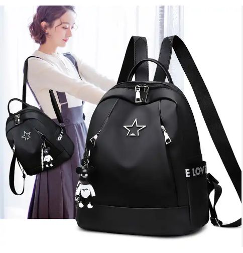 Women Star Backpack 2021 New Fashion Oxford Cloth Student Bag Fashion Simple Solid Travel Backpack