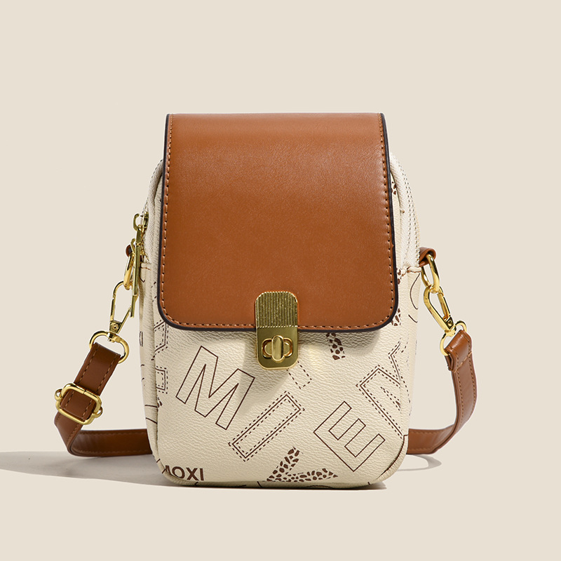 WW&3855 New Fashionable Printed Cross-body Mobile Phone Bag All-Match Girl Shoulder Bag Handbag Messenger Bag