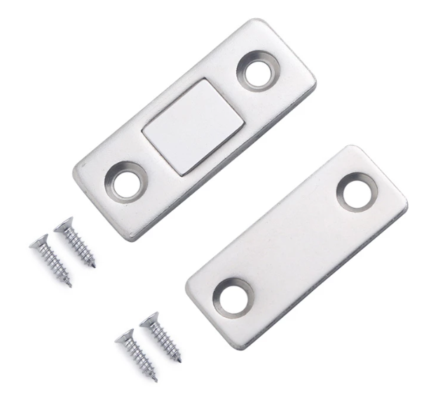 NAIERDI 2 Pieces/Set Magnetic Cabinet Grab Magnet Door Stop Hidden Door Closer With Screws For Closet Cabinet Furniture Hardware