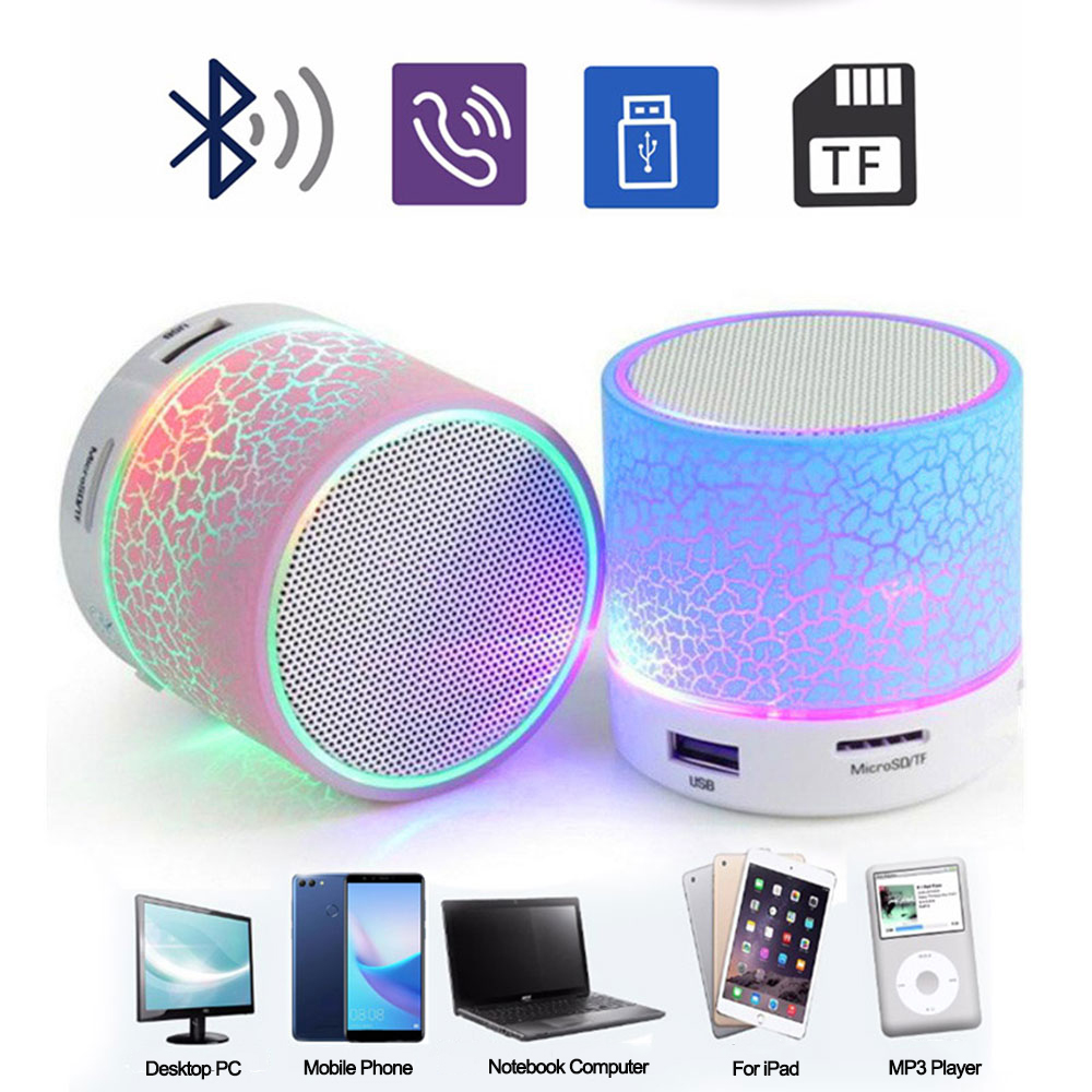 wireless speaker Flagship Portable LED Bluetooth Mini Speaker Support phone/Laptop/Tablet PC/TF card/Mini micro card Wireless Bluetooth Speaker Portable Line-In Speakers
