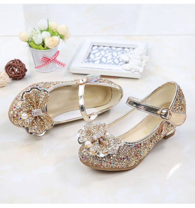 Dress Shoes Girls' High Heels Princess Shoes New Spring Autumn Children's Shoes Performance Shoes Girl's Crystal Shoes
