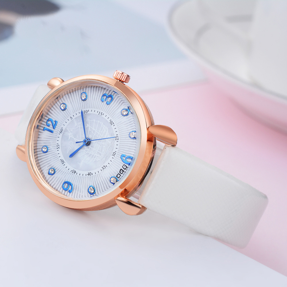 PD1029-2-0328 Sun Pattern Diamond-Encrusted Belt Women's Watch Small Fresh Sailing Quartz Watch Student Table