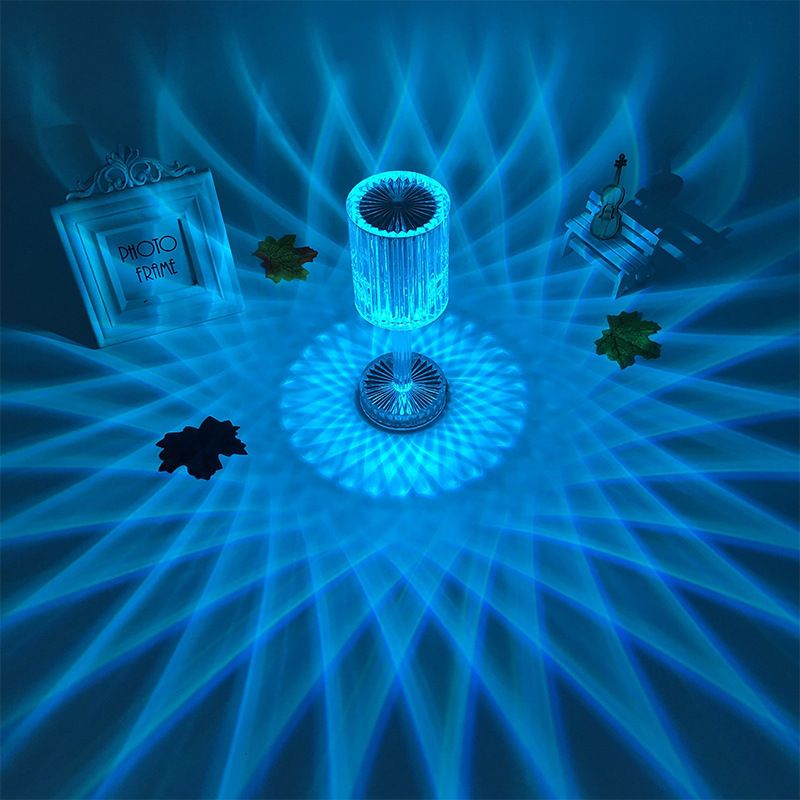Light luxury internet celebrity style Gatsby crystal line beauty lamp bedside high-end decorative atmosphere lamp small table lamp rechargeable night light