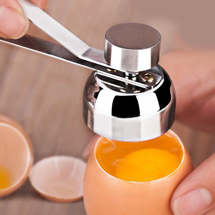 1Pack Egg Cracker Topper,Stainless Steel Egg Opener Eggshell Cutter Kitchen Remover Tool for Raw/Soft Hard Boiled Egg