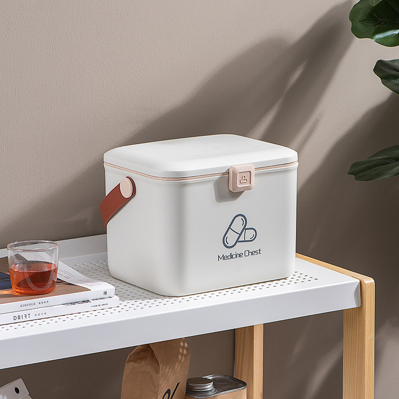 Medicine box Family multi-layer large capacity medical emergency box standing medicine small medicine box family medicine storage box