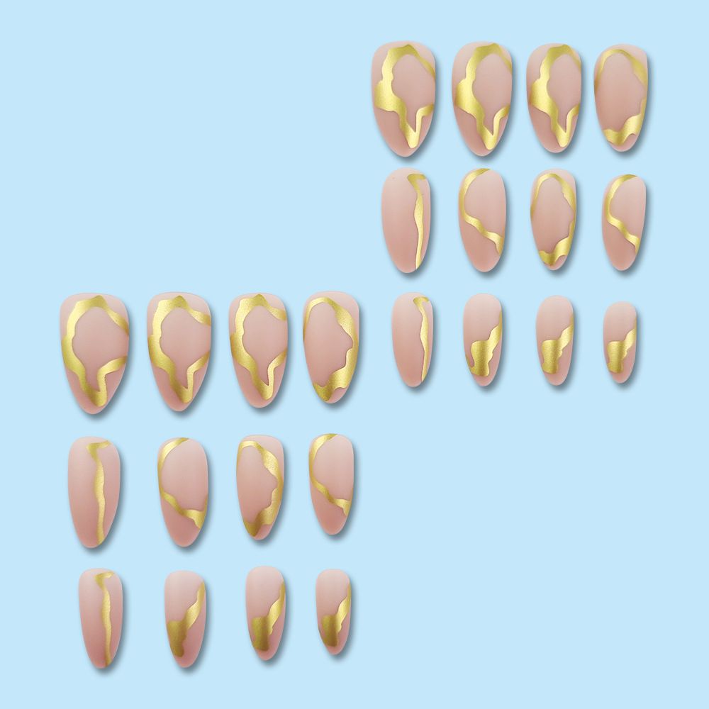 24Pcs/Box Charming Pink Flame Short Ballet Wearable Fake Nails press on Square Head Full Cover Detachable Finished Fingernails