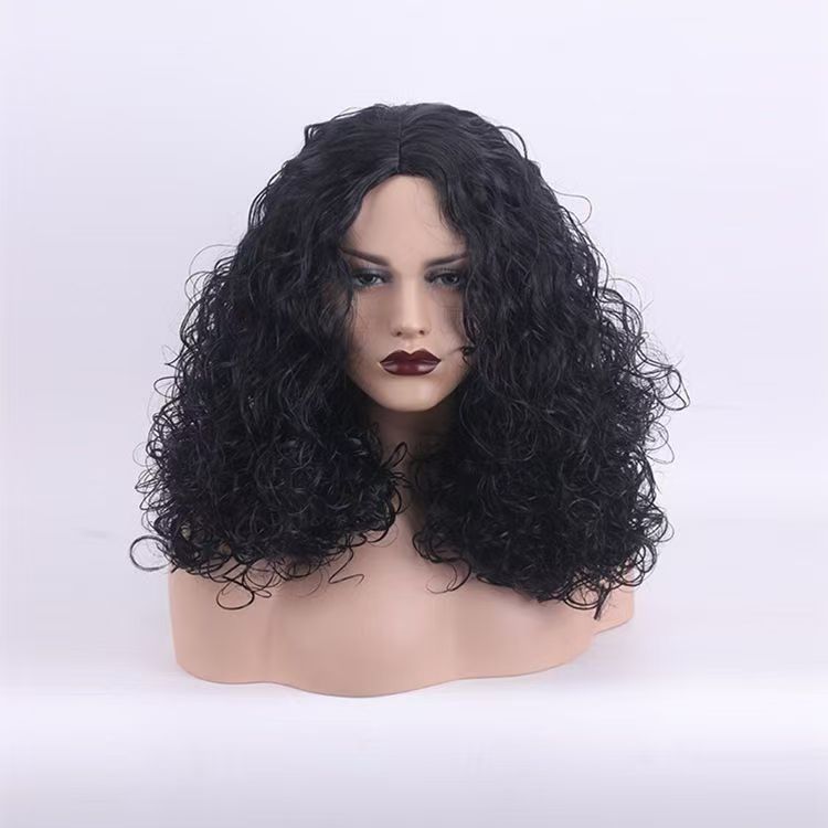 Wigs African black small curly afro short curly wig head cover black wig head cover TospinoMall online shopping platform in GhanaTospinoMall Ghana online shopping