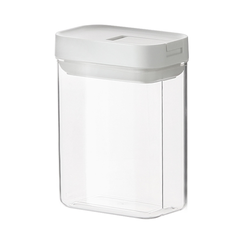 N-119088 Airtight Cans Grain Storage Box Household Kitchen Food Grade Nuts Beans Grain Plastic Storage Tanks Bottles White color

