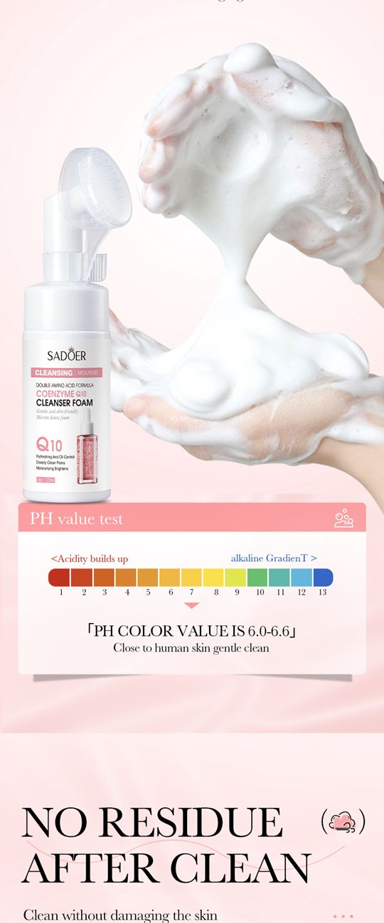 SADOER Coenzyme Q10 Amino Acid Cleansing Mousse Cleansing Foam Cleanser